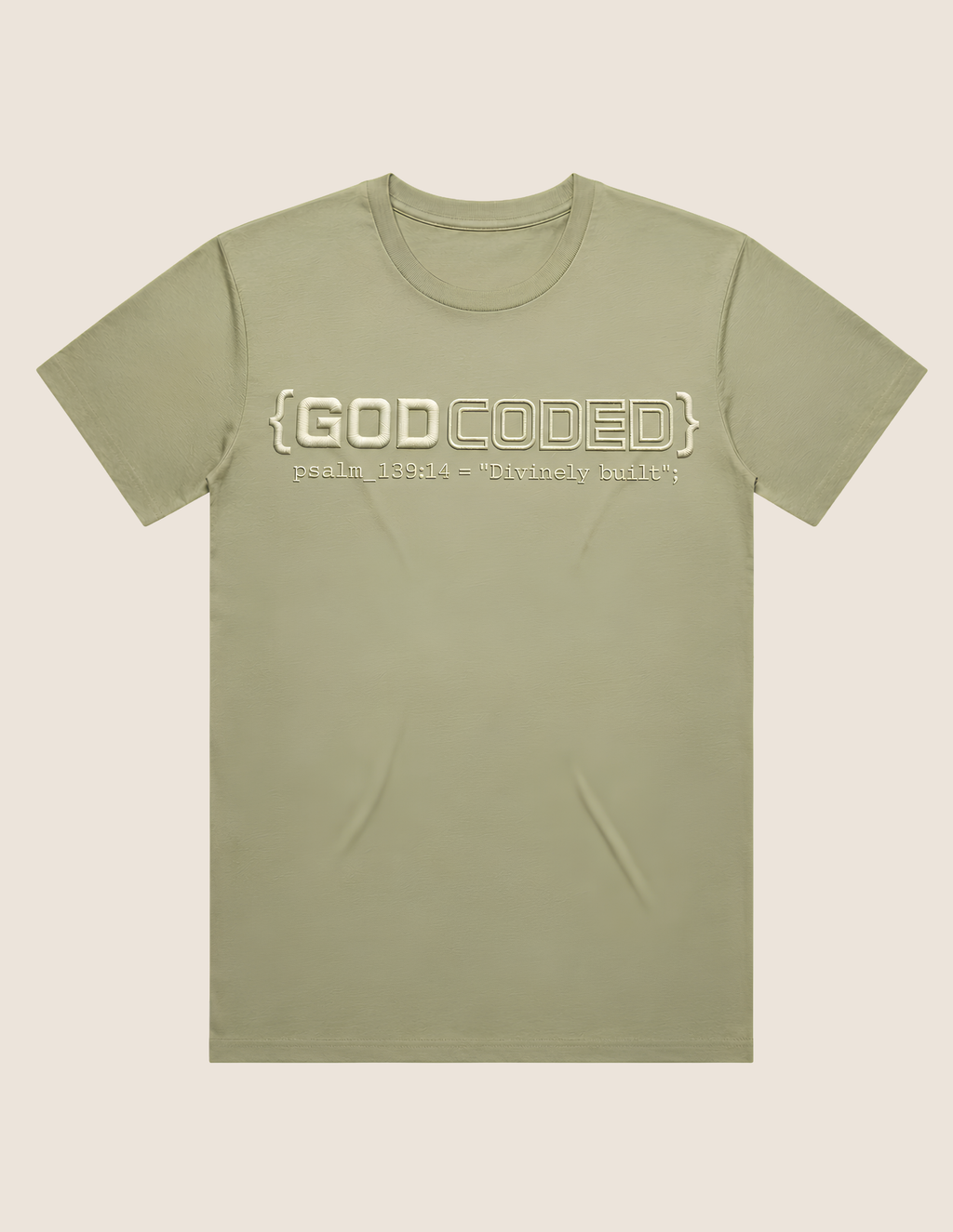 {GOD CODED} EMBROIDED SHORT SLEEVE TEE