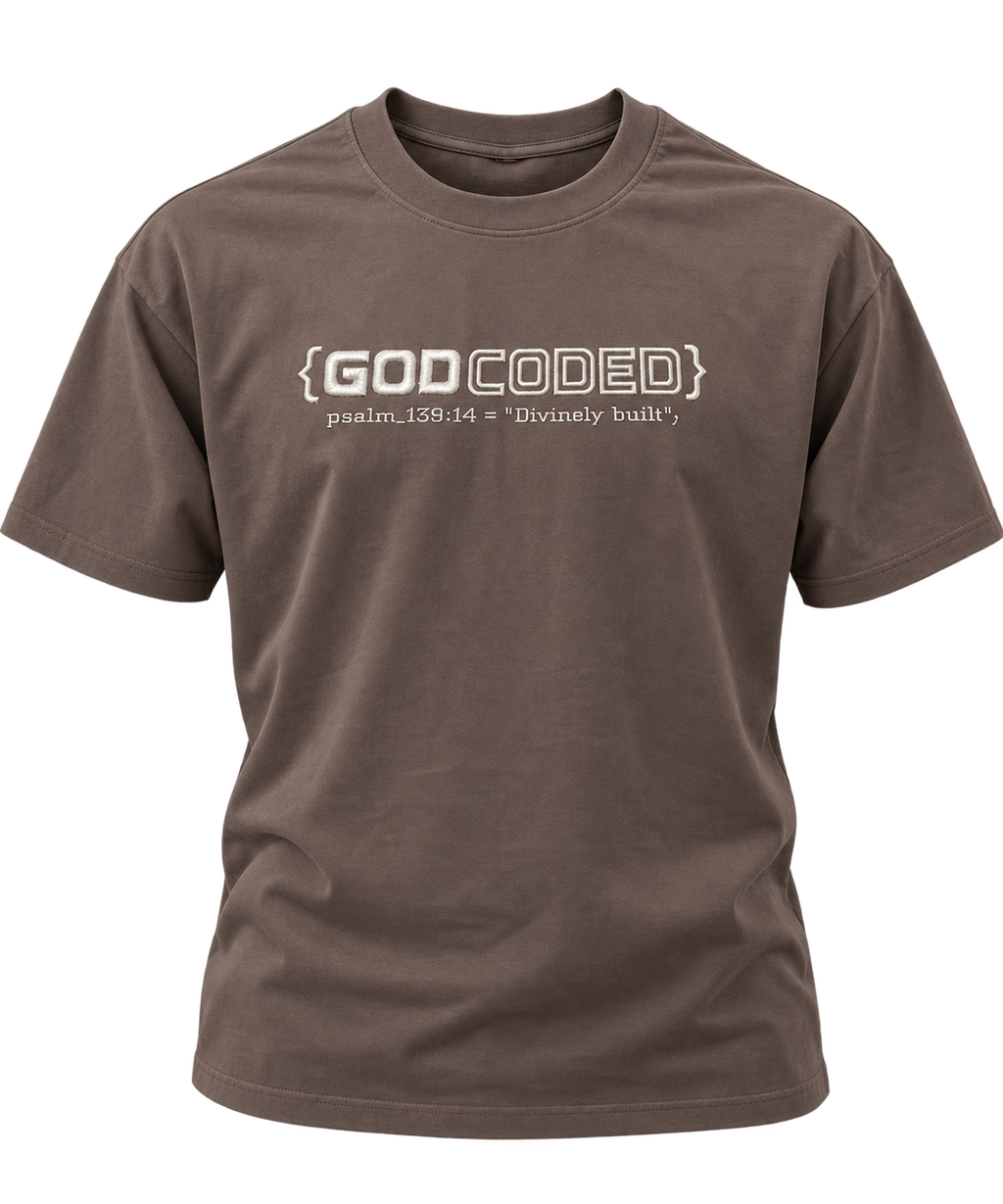 {GOD CODED} EMBROIDED SHORT SLEEVE TEE